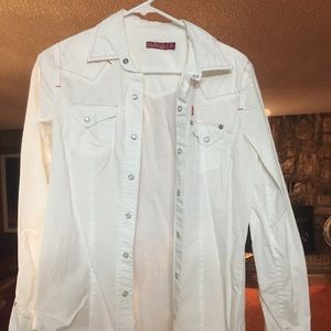 White cruel girl western shirt